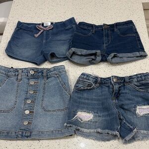 Cat & Jack Denim Shorts/Skirt bundle size small/size 6